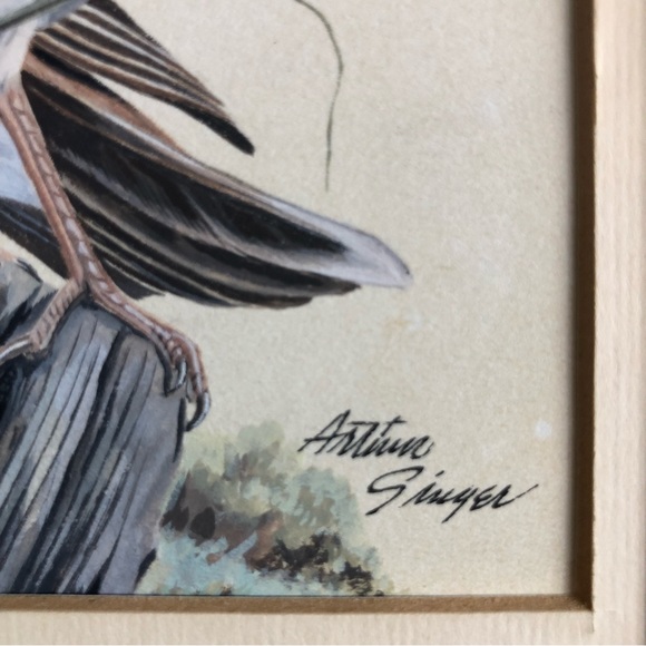 Original Arthur B. Singer (1917-1990) Horned Lark and Skylark - Picture 3 of 8